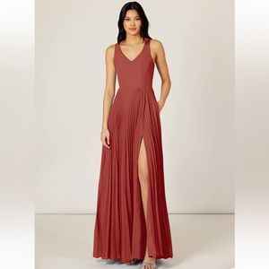 AZAZIE Lindsey Bridesmaids Dress A6 Terracotta